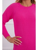 Sveter Šaty pruhované ružové neónové Sveter Šaty pruhované ružové neónové