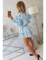 Šaty se model 18746256 volány modré - K-Fashion Šaty se model 18746256 volány modré - K-Fashion