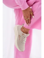 Buty Sportowe Sneakersy Damskie Big Star RR274A145 HI-POLY SYSTEM Beżowe Buty Sportowe Sneakersy Damskie Big Star RR274A145 HI-POLY SYSTEM Beżowe