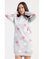 Dámske šaty s dlhým rukávom a hviezdami