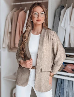 Dámska nadrozmerná bunda SOFT LOVE tmavohnedá FashionStreet PY0130