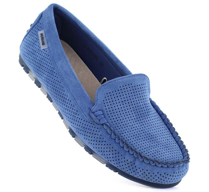 Dámské semišové polobotky modré model 22097287 - Potocki