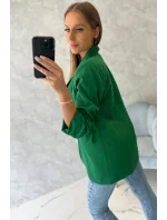 Bunda s klopou elegantní tmavě zelená