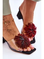 Módní pantofle na vysokém podpatku  Černá model 21617785 - S.Barski