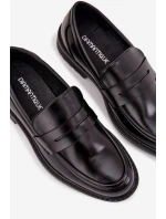 Pánske mokasíny z ekokože Darvell - čierne