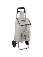 VOZÍK NA NÁKUPNÉ TAŠKY NA KOLIESKACH S RÁMOM 25 L SIVÝ