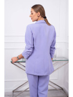 Elegantná súprava saka a nohavíc vo fialovej farbe