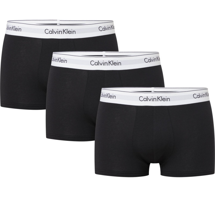 Pánske trenírky Plus Size 3 Pack Trunks Modern Cotton 000NB3377A001 čierna - Calvin Klein