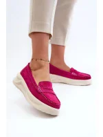 Dámské mokasíny model 21184641 fuchsia Step in style - SWEET SHOES Dámské mokasíny model 21184641 fuchsia Step in style - SWEET SHOES