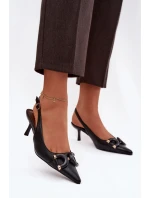 Sandále na podpätku model 224501 Krok vo veľkom štýle