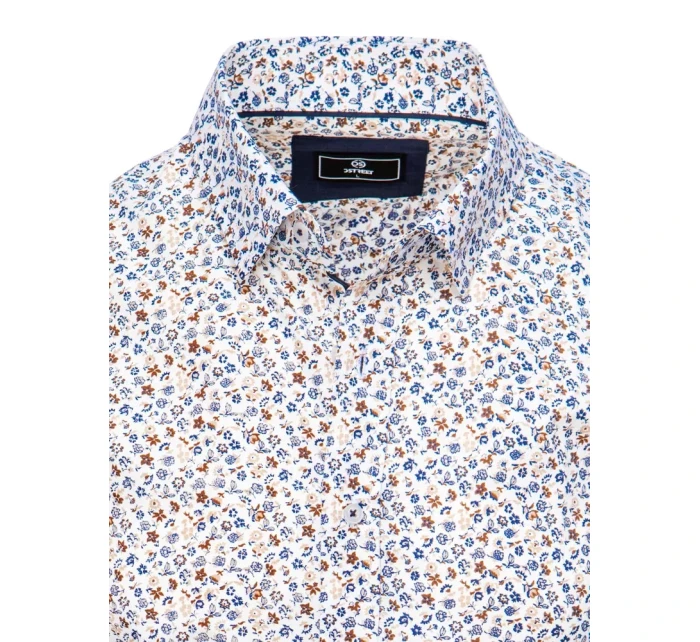 Pánska biela košeľa FashionStreet DX2413 Pánska biela košeľa FashionStreet DX2413