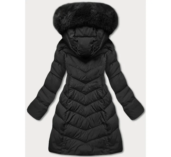 ZIMOWA KURTKA Z KAPTUREM CZARNA model 21244561 - YES!PINK