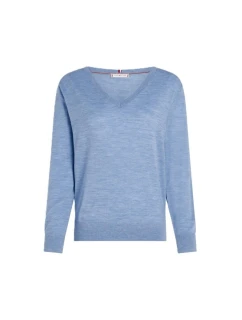 TOMMY HILFIGER DÁMSKY MERINO SVETER V-NK