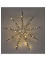 DEKORATÍVNY PRÍVESOK SNEHOVÁ VLOČKA 50LED STRIEBRO