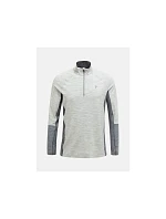 Termoaktívna mikina Peak Performance Magic Half Zip Wool-Blend BL – stredne sivá melírovaná/sivá melírovaná, veľkosť: L