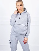 Izolovaná sada s ozdobným vreckom šedá