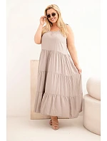 Dámské viskózové šaty na zavazovacích ramínkách fango