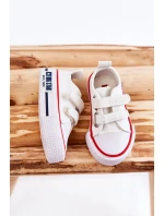 Dětské látkové tenisky se suchým zipem BIG STAR model 21594950 Bílá - Big Star Shoes