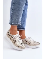 Kožené Polobotky Na Platformě Bežové model 21646202 - Zazoo