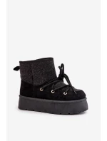 Sněhule S Na Platformě Černé model 21676673 - Boto