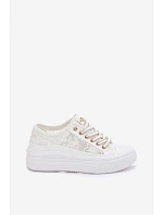 Dámske šnurovacie tenisky Lee Cooper LCW-26-44-4480 White Dámske šnurovacie tenisky Lee Cooper LCW-26-44-4480 White