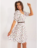 LK SK 509406 šaty.31 bielo-hnedá