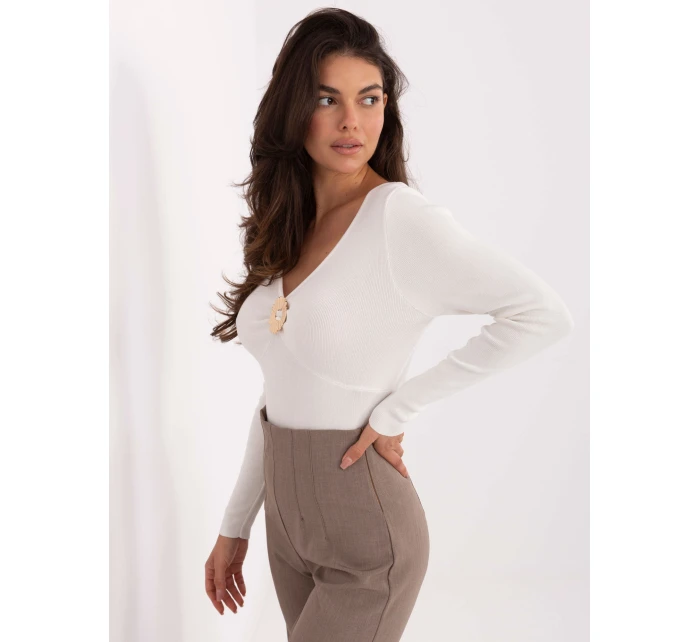 Sweter PM SW model 21334880 ecru - FPrice Sweter PM SW model 21334880 ecru - FPrice