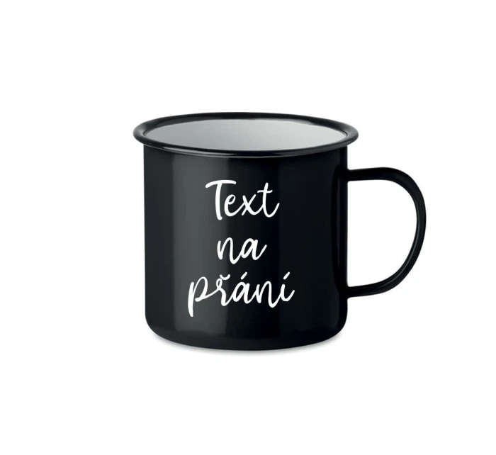 TEXT NA PŘÁNÍ - černý plecháček 300 ml