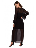 Dámské šifonové šaty se  Černá  model 18778242 - Makover