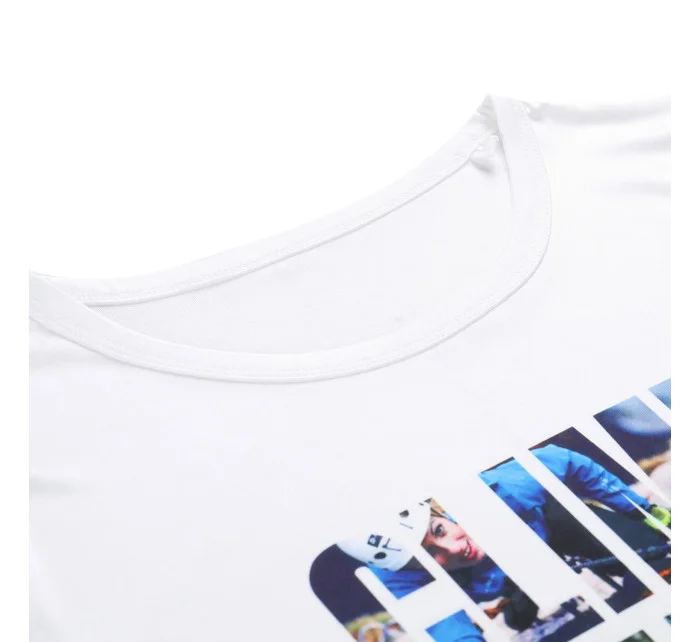 Dámské rychleschnoucí triko model 20253185 Bílá s potiskem - ALPINE PRO