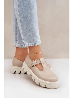 Dámske poltopánky 20183 Béžová s ecru - ZaZOO