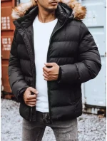 Pánska prešívaná zimná bunda čierna FashionStreet TX4160