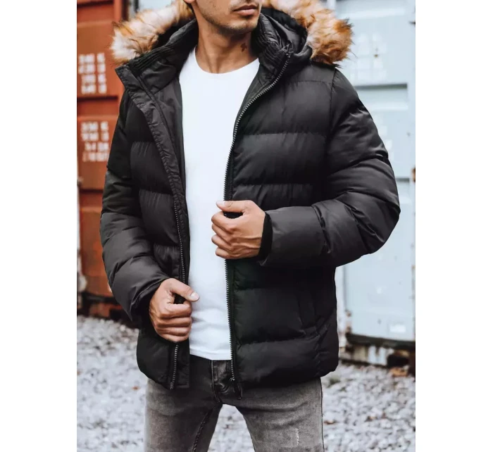 Pánska prešívaná zimná bunda čierna FashionStreet TX4160