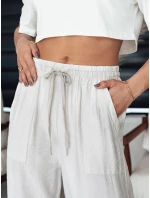 dámské široké kalhoty světle béžové Dstreet model 21977039 - FashionStreet