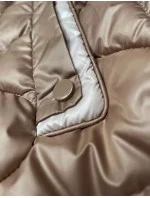 Tmavě béžová dámská vesta s ozdobným prošíváním model 20829999 - S'WEST