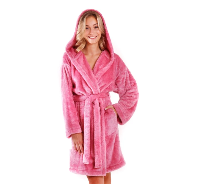 Dámsky župan Lilly extra s kapucňou 3/4 3320 jedna veľkosť staroružová - Vestis