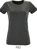 SOL'S Regent Fit Women Dámske tričko „Slim Fit“ 25.2758 uhlovo šedá melírovaná