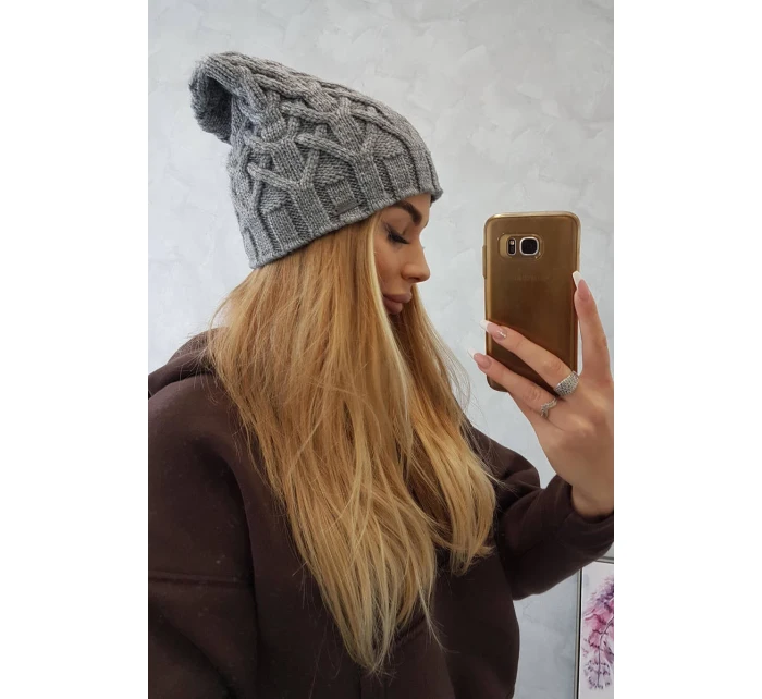 Fleecová čepice Sonia model 18749885 tmavě šedá - K-Fashion