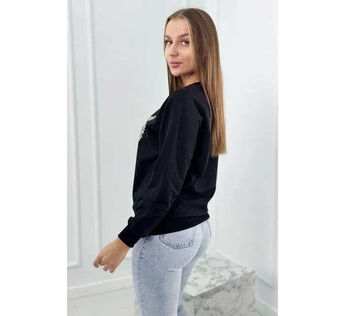 Mikina s potlačou čierna