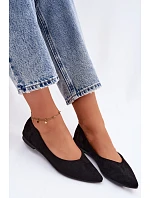 Balerínky Eco Suede Black Lelisa