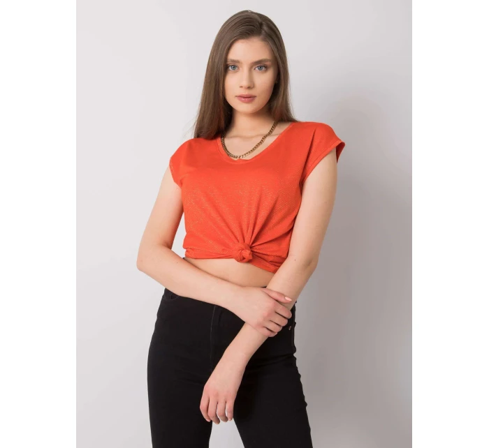 Tričko 37 TS model 15133214 tmavě oranžová - FPrice Tričko 37 TS model 15133214 tmavě oranžová - FPrice