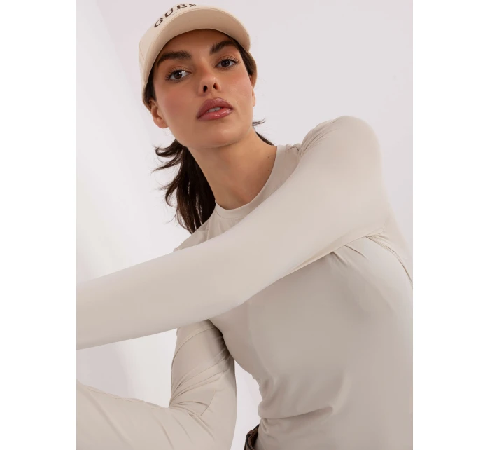 Bluzka model 21789093 jasny beżowy - FPrice Bluzka model 21789093 jasny beżowy - FPrice