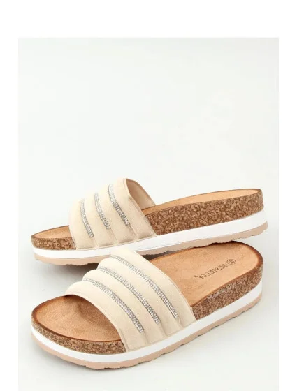 Dámske nazúvaky LS018 Béžovo-hnedá - BESTELLE