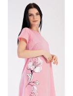 Dámská noční košile s krátkým rukávem model 18831621 - Vienetta Dámská noční košile s krátkým rukávem model 18831621 - Vienetta