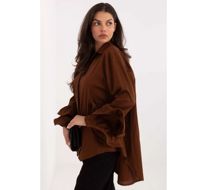 Košeľa s dlhým rukávom model 222314 Taliansko Moda Košeľa s dlhým rukávom model 222314 Taliansko Moda