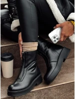 Dámské krátké černé kozačky Dstreet model 21981470 - FashionStreet