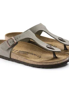 Birkenstock dámske úzke žabky Gizeh Stone Birko-Flor sivé (0043393)