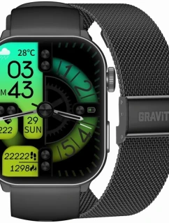 Pánské chytré hodinky s + náramek Black model 21807167 - Gravity