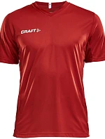 Craft Teamwear Squad Go Jersey Solid M Pánske športové tričko s výstrihom do V 82.5560 jasne červená