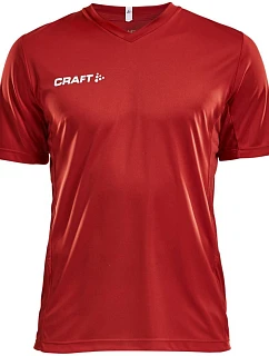 Craft Teamwear Squad Go Jersey Solid M Pánske športové tričko s výstrihom do V 82.5560 jasne červená